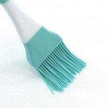 Set 2 Ustensile Bucatarie SIKS SPA02 Pentru Casa, 1 Pensula Si 1 Spatula, Silicon Cu Maner De Plastic Alb/Albastru