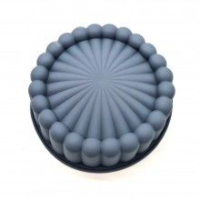 Forma SIKS pentru Copt Prajituri, Tort, Material Silicon, Rotunda, 20x6 cm, Gri