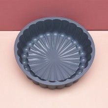 Forma SIKS pentru Copt Prajituri, Tort, Material Silicon, Rotunda, 20x6 cm, Gri