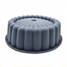 Forma SIKS pentru Copt Prajituri, Tort, Material Silicon, Rotunda, 20x6 cm, Gri