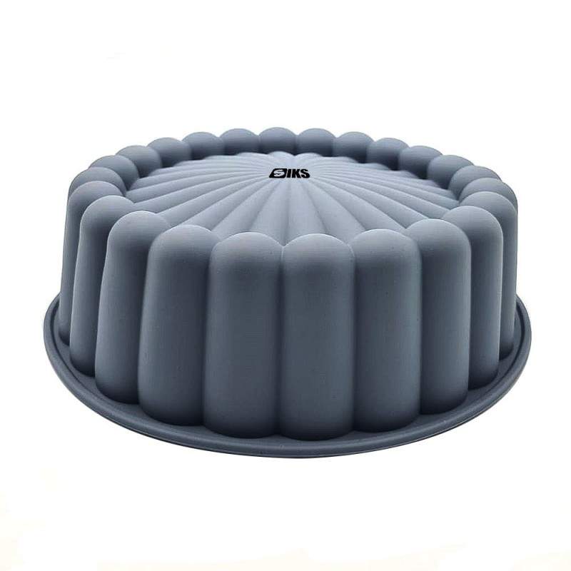 Forma SIKS pentru Copt Prajituri, Tort, Material Silicon, Rotunda, 20x6 cm, Gri