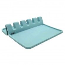 Suport Ustensile Bucatarie SIKS, 5 Compartimente, Silicon, Albastru