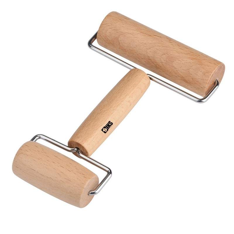 Sucitor SIKS Pentru Intins Aluat, Tip Rola, 2 Capete Din Lemn,18x11x6 cm