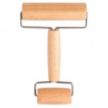 Sucitor SIKS Pentru Intins Aluat, Tip Rola, 2 Capete Din Lemn,18x11x6 cm