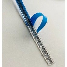 Banda Adeziva Decorativa SIKS pentru Gresie, Faianta, Mobilier, Chiuveta, Rezistenta la Apa, 6m x 7,5mm, cu Sclipici, Transpa...