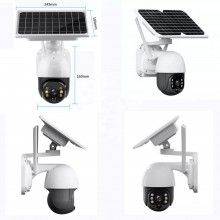 Camera Supraveghere Video Solara SIKS, WIFI, Slot MicroSD, Cu Panou Solar Inclus,Rotire Prin Aplicatie, Vedere Nocturna IR, S...