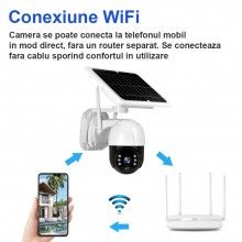 Camera Supraveghere Video Solara SIKS, WIFI, Slot MicroSD, Cu Panou Solar Inclus,Rotire Prin Aplicatie, Vedere Nocturna IR, S... Camera Supraveghere Video Solara SIKS, WIFI, Slot MicroSD, Cu Panou Solar Inclus,Rotire Prin Aplicatie, Vedere Nocturna IR, S...