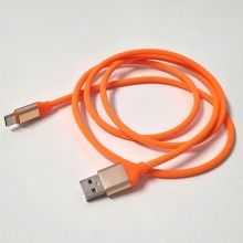 Cablu de Date SIKS USB Tip C, 1m, Portocaliu