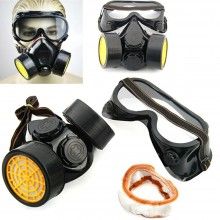 Set Ochelari si Masca de Protectie SIKS, Pentru Lucrul in Mediu Chimic, 2 Filtre de Carbon Activ, Protectie Impotriva Vaporil... Set Ochelari si Masca de Protectie SIKS, Pentru Lucrul in Mediu Chimic, 2 Filtre de Carbon Activ, Protectie Impotriva Vaporil...