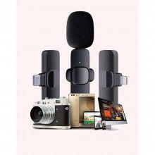 Microfon Tip Lavaliera pentru Smartphone, pentru Iphone, Wireless, Omnidirectional, Negru Microfon Tip Lavaliera pentru Smartphone, pentru Iphone, Wireless, Omnidirectional, Negru