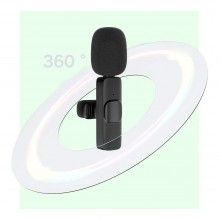 Microfon Tip Lavaliera pentru Smartphone, pentru Iphone, Wireless, Omnidirectional, Negru Microfon Tip Lavaliera pentru Smartphone, pentru Iphone, Wireless, Omnidirectional, Negru