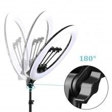 Lampa Circulara SIKS Ring Light LED Make-UP 45cm, 18inch, 3 Moduri De Lumina, 10 Trepte Reglaj, Suport Telefon, Telecomanda S... Lampa Circulara SIKS Ring Light LED Make-UP 45cm, 18inch, 3 Moduri De Lumina, 10 Trepte Reglaj, Suport Telefon, Telecomanda S...