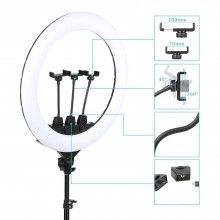 Lampa Circulara SIKS Ring Light LED Make-UP 45cm, 18inch, 3 Moduri De Lumina, 10 Trepte Reglaj, Suport Telefon, Telecomanda S... Lampa Circulara SIKS Ring Light LED Make-UP 45cm, 18inch, 3 Moduri De Lumina, 10 Trepte Reglaj, Suport Telefon, Telecomanda S...