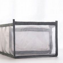 Organizator imbracaminte SIKS, 7 compartimente, Textil, Gri/Alb Organizator imbracaminte SIKS, 7 compartimente, Textil, Gri/Alb