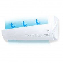 Deflector Aer Conditionat SIKS, Protectie Aer Rece, Lungime Reglabila 56-108 cm, Alb