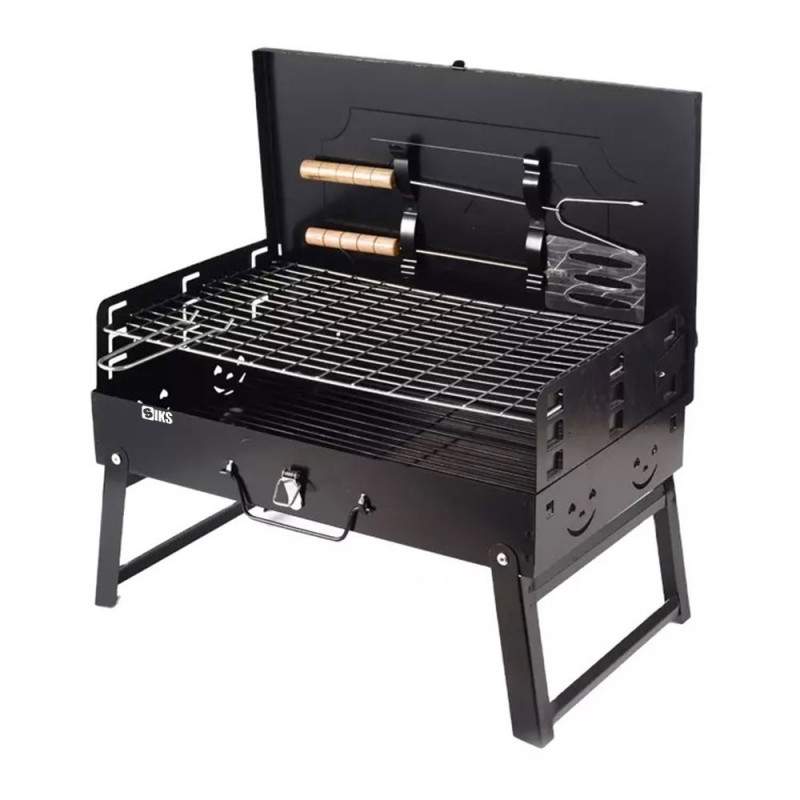 Gratar Portabil SIKS, Pliabil, BBQ Tip Diplomat, Accesorii Gratar Incluse, Negru Gratar Portabil SIKS, Pliabil, BBQ Tip Diplomat, Accesorii Gratar Incluse, Negru