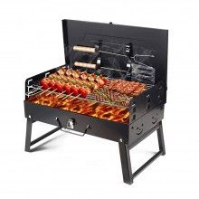 Gratar Portabil SIKS, Pliabil, BBQ Tip Diplomat, Accesorii Gratar Incluse, Negru Gratar Portabil SIKS, Pliabil, BBQ Tip Diplomat, Accesorii Gratar Incluse, Negru