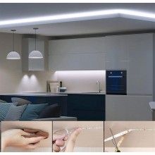 Kit Banda Led 12V SIKS Lumina Ambientala Alb Rece, 5 Metri, IP65, Led Strip, Cu Transformator