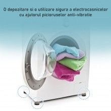 Set de 4 Picioruse EDAR, Tampon Anti-Vibratie, Anti-Derapante, Anti-Zgomot pentru Mobilier, Electrocasnice, Gri