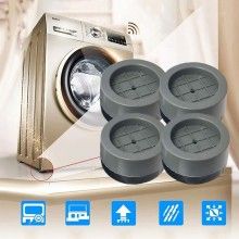 Set de 4 Picioruse EDAR, Tampon Anti-Vibratie, Anti-Derapante, Anti-Zgomot pentru Mobilier, Electrocasnice, Gri