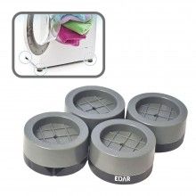 Set de 4 Picioruse EDAR, Tampon Anti-Vibratie, Anti-Derapante, Anti-Zgomot pentru Mobilier, Electrocasnice, Gri