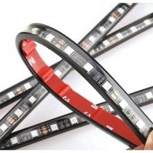 Kit banda led SIKS® 4 benzi autoadezive si functie sonora, cu 12 leduri, multicolor