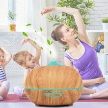 Umidificator SIKS model triunghi, difuzor aroma, 400 ml, lemn deschis Umidificator SIKS model triunghi, difuzor aroma, 400 ml, lemn deschis