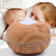 Umidificator SIKS model triunghi, difuzor aroma, 400 ml, lemn deschis Umidificator SIKS model triunghi, difuzor aroma, 400 ml, lemn deschis
