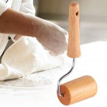 Sucitor EDAR Tip Rola Pentru Intins Aluat, 1 Capat Din Lemn, Dimensiuni 18x7 cm