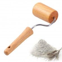 Sucitor EDAR Tip Rola Pentru Intins Aluat, 1 Capat Din Lemn, Dimensiuni 18x7 cm
