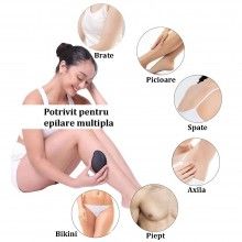 Dispozitiv de Epilare prin Frecare SIKS, Portabil, Reutilizabil, Fara Durere, Cristal, Negru Dispozitiv de Epilare prin Frecare SIKS, Portabil, Reutilizabil, Fara Durere, Cristal, Negru