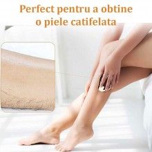 Dispozitiv de Epilare prin Frecare SIKS, Portabil, Reutilizabil, Fara Durere, Cristal, Auriu/Albastru