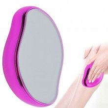 Dispozitiv de Epilare prin Frecare SIKS, Portabil, Reutilizabil, Fara Durere, Cristal, Roz