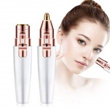 Trimmer facial 2 in 1 SIKS cu Baterii, Usor de Utilizat, alb