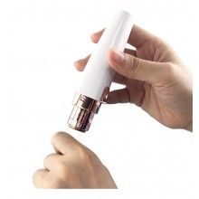 Trimmer facial 2 in 1 SIKS cu Baterii, Usor de Utilizat, alb