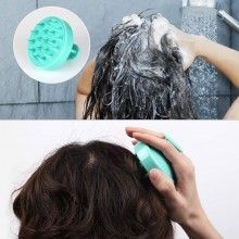 Perie SIKS pentru Masaj Capilar, Samponare si Curatare Scalp, Stimulare Crestere Par, Silicon, Turcoaz