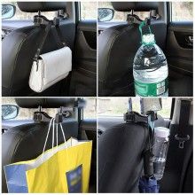 Suport auto SIKS pentru Telefon, Prindere pe Tetiera, Utilizare Multipla, Reglabil, Negru/Argintiu