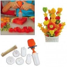 Set bucatarie EDAR® decor fructe/legume, moduri de taiere, dispozitiv manual