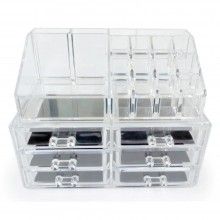 Organizator EDAR@ cosmetice, bijuterii, 6 sertare, 16 compartimente, transparent