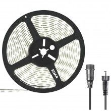 Kit Banda Led 12V EDAR, Lumina Ambientala, 5 Metri, IP65, Led Strip, Cu Transformator, Alb Rece