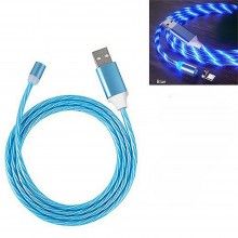Cablu de incarcare 3in1 SIKS, magnetic, Lightning, Micro-USB, Type-C, Albastru