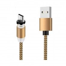 Cablu de incarcare 3in1 SIKS, magnetic, Lightning, Micro-USB, Type-C, Gold