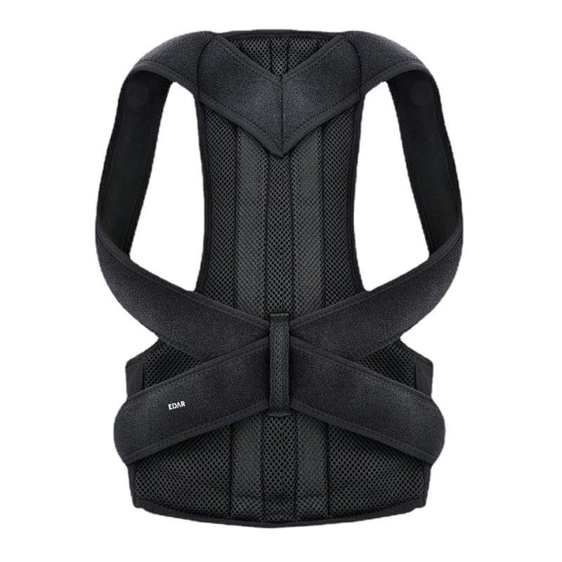Suport pentru spate cu functie de corectare a pozitiei EDAR®, negru, XL