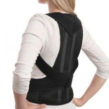 Suport pentru spate cu functie de corectare a pozitiei EDAR®, negru, XL