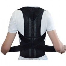 Suport pentru spate cu functie de corectare a pozitiei EDAR®, negru, XL