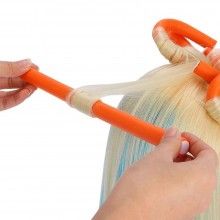 Set 10 Bigudiuri SIKS, aplicare pe parul umed/uscat, flexibile, numarul 4, culoarea portocaliu