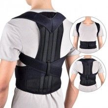Suport pentru spate cu functie de corectare a pozitiei EDAR®, negru, XXL