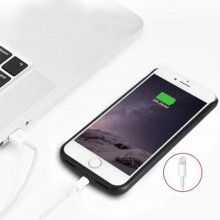 Cablu date SIKS pentru telefon/tableta, 1000mm, lightning, cablu soft, alb