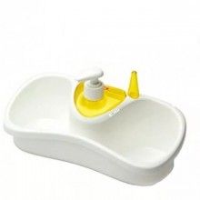 Dispenser detergent EDAR®, alb/galben, cu suport burete