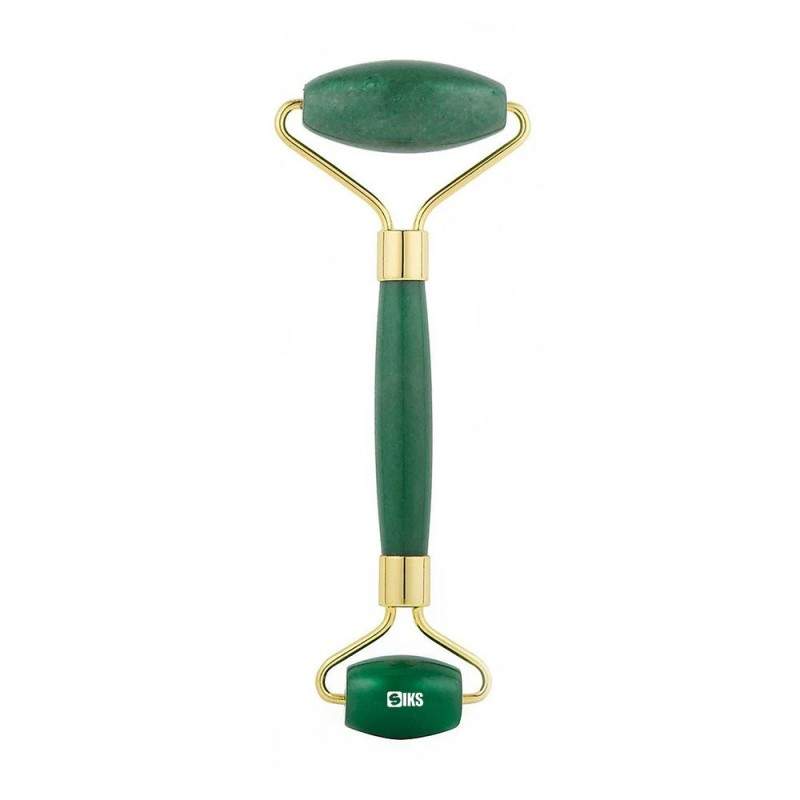 Rola masaj facial SIKS, cu doua capete de tip piatra quartz, vernil